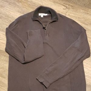 Grey Calvin Klein 1/4 Zip Sweater Sz M. B3